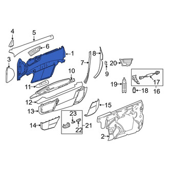 Mercedes-Benz OE - Front Left Lower Inner Door Interior Trim Panel