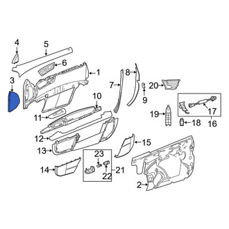 Mercedes-Benz OE - Front Left Lower Forward Door Trim Molding