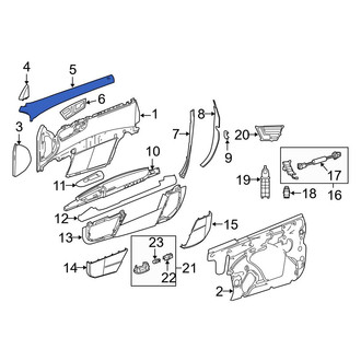 Mercedes-Benz OE - Front Left Lower Inner Door Interior Trim Panel