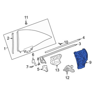 Mercedes-Benz OE - Rear Left Window Regulator