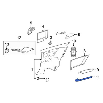 Mercedes-Benz OE - Rear Left Interior Quarter Panel Trim Panel Insert