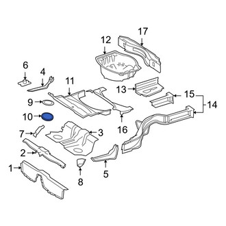Mercedes-Benz OE - Trunk Floor Access Cover Seal