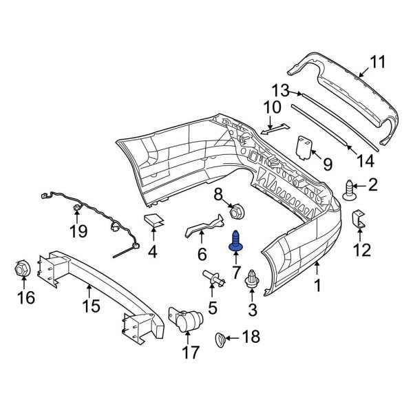 Mercedes-Benz OE 910105006035 - Front Bumper Cover Bolt