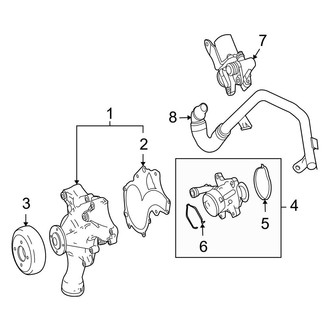Mercedes-Benz OE - Cooling - Water Pump (6.3L)