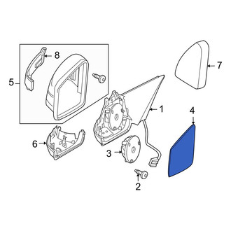 Mercedes-Benz OE - Front Left Door Mirror Glass