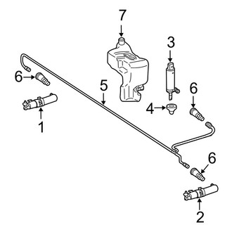 Mercedes-Benz OE - Front Lamps - Washer Components