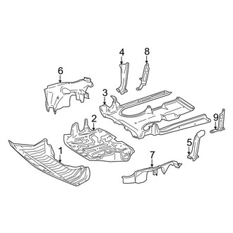 Mercedes-Benz OE - Radiator Support - Splash Shields