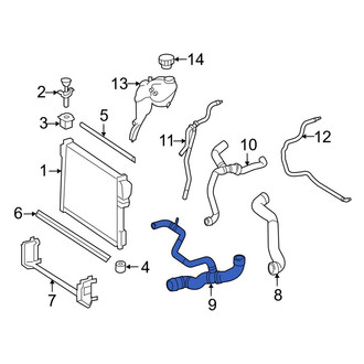 Mercedes-Benz OE - Lower Radiator Coolant Hose