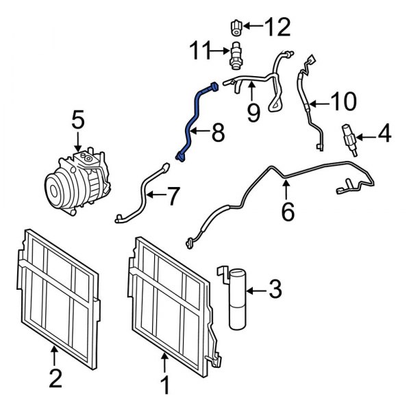 Mercedes-Benz OE 2218301717 - A/C Refrigerant Suction Hose