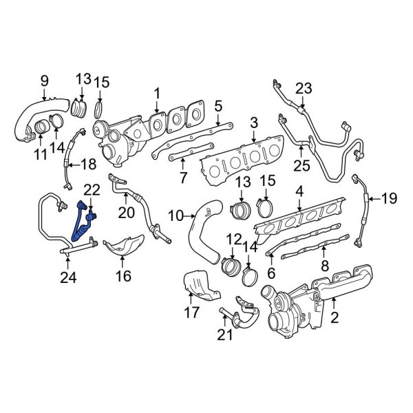 Turbocharger Coolant Line