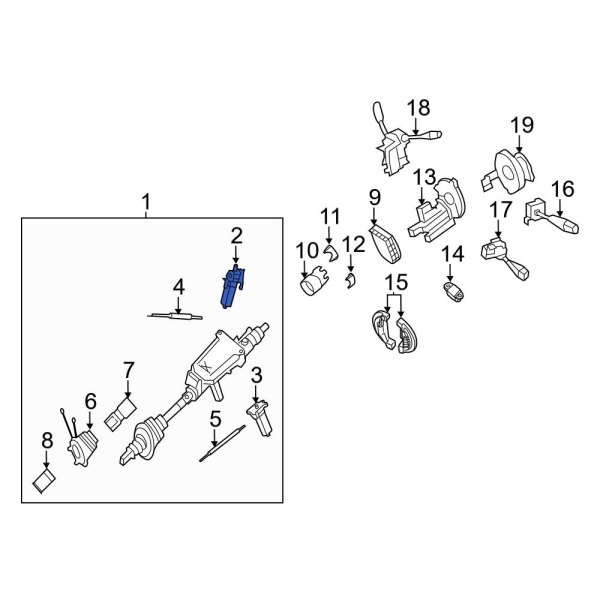 MercedesBenz OE 2214600225 Steering Column Tilt Motor