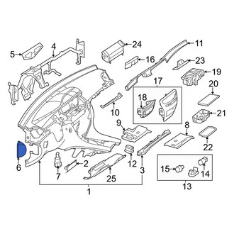 Mercedes-Benz OE - Left Instrument Panel Side Cover