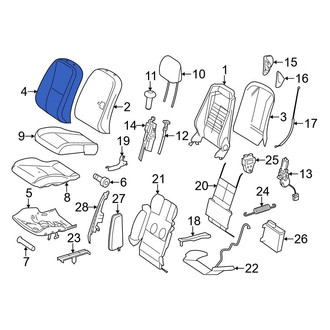Mercedes-Benz OE - Front Left Seat Back Cushion Cover