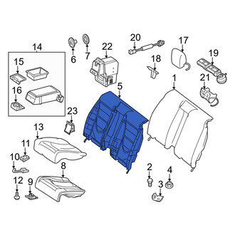 Mercedes-Benz OE - Front Right Seat Back Cushion Cover