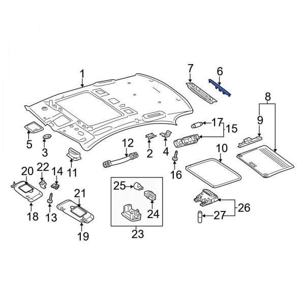 Mercedes-Benz OE 2115420140 - Headliner Bracket