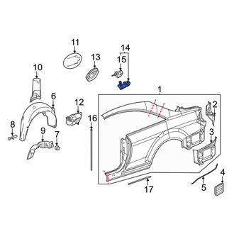 Mercedes-Benz OE - Rear Fuel Door Latch