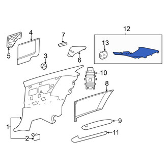 Mercedes-Benz OE - Left Body C-Pillar Trim Panel