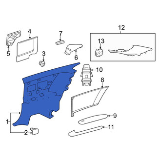 Mercedes-Benz OE - Rear Left Outer Interior Quarter Panel Trim Panel