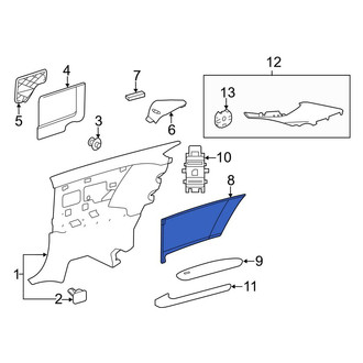 Mercedes-Benz OE - Rear Left Outer Interior Quarter Panel Trim Panel
