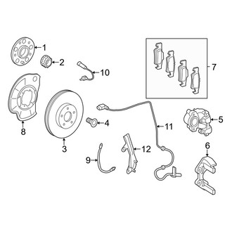 Mercedes-Benz OE - Rear Suspension - Brake Components