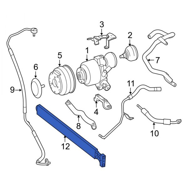 MercedesBenz OE 2215004200 Rear Active Suspension Oil Cooler