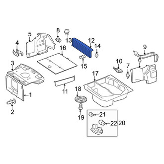 Mercedes-Benz OE - Rear Forward Trunk Trim Panel
