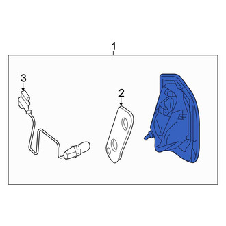 Mercedes-Benz OE - Rear Right Back Up Light Assembly