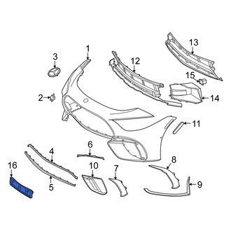 Mercedes-Benz OE - Front License Plate Bracket
