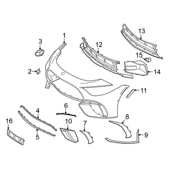 Mercedes-Benz OE - Front Left Bumper Trim