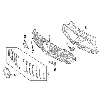Mercedes-Benz OE - Front Bumper & Grille - Grille & Components