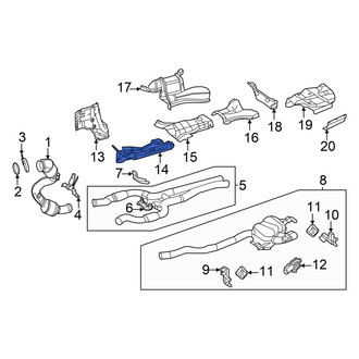 Mercedes-Benz OE - Left Turbocharger Mount Heat Shield