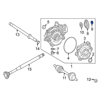 Mercedes-Benz OE - Rear Drive Shaft Pinion Yoke Nut