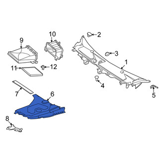 Mercedes-Benz OE - Front Right Outer Cowl Water Deflector