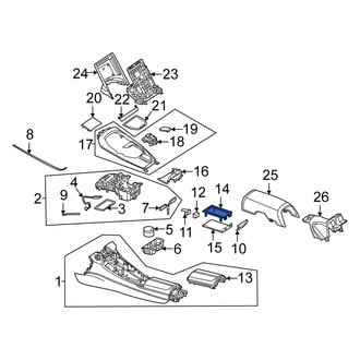 Mercedes-Benz OE - Rear Console Trim Panel