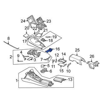 Mercedes-Benz OE - Rear Console Armrest Cover