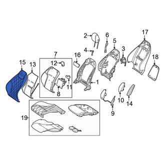 Mercedes-Benz OE - Front Right Seat Back Cushion Cover
