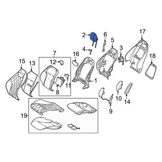 Mercedes-Benz OE - Front Left Headrest