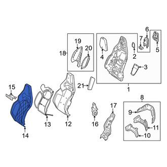 Mercedes-Benz OE - Front Left Seat Back Cushion Cover