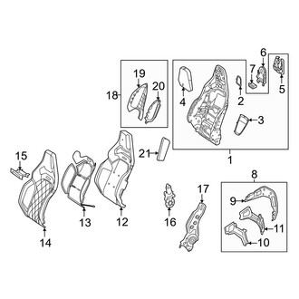 Mercedes-Benz OE - Seats & Tracks - Passenger Seat Components (AMG Performance Seat, Seat Back)