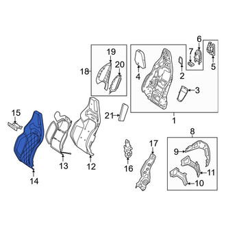 Mercedes-Benz OE - Front Left Seat Back Cushion Cover