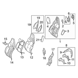 Mercedes-Benz OE - Seats & Tracks - Driver Seat Components (AMG Performance Seat, Seat Back)