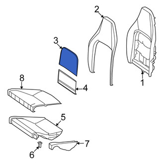 Mercedes-Benz OE - Front Right Seat Back Cushion Cover