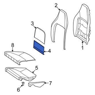 Mercedes-Benz OE - Front Left Seat Back Cushion Cover