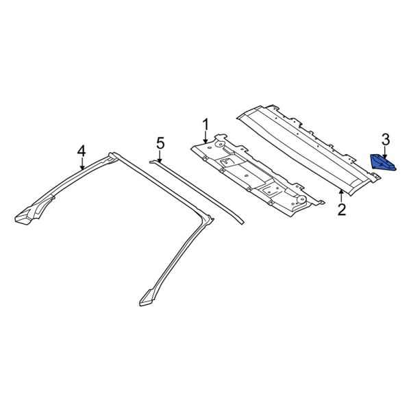 MercedesBenz OE 2327702400 Right Roof Header Panel Bracket