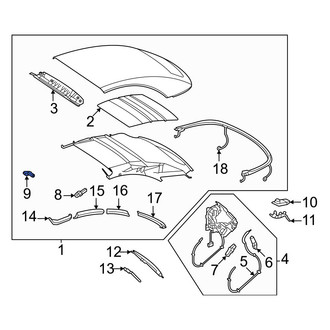 Mercedes-Benz OE - Front Convertible Top Motor