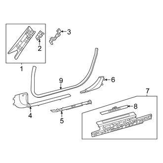 Mercedes-Benz OE - Pillars, Rocker & Floor - Interior Trim
