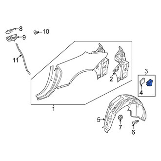 Mercedes-Benz OE - Rear Left Quarter Panel Vent