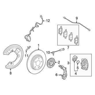 Mercedes-Benz OE - Rear Suspension - Brake Components