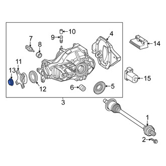 Mercedes-Benz OE - Rear Drive Shaft Pinion Yoke Nut