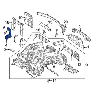 Mercedes-Benz OE - Rear Left Rearward Frame Side Member Reinforcement